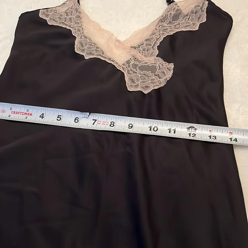 Ann Summers Lace Trim Slip Dress Nightie Chemise Sleep Dress XS